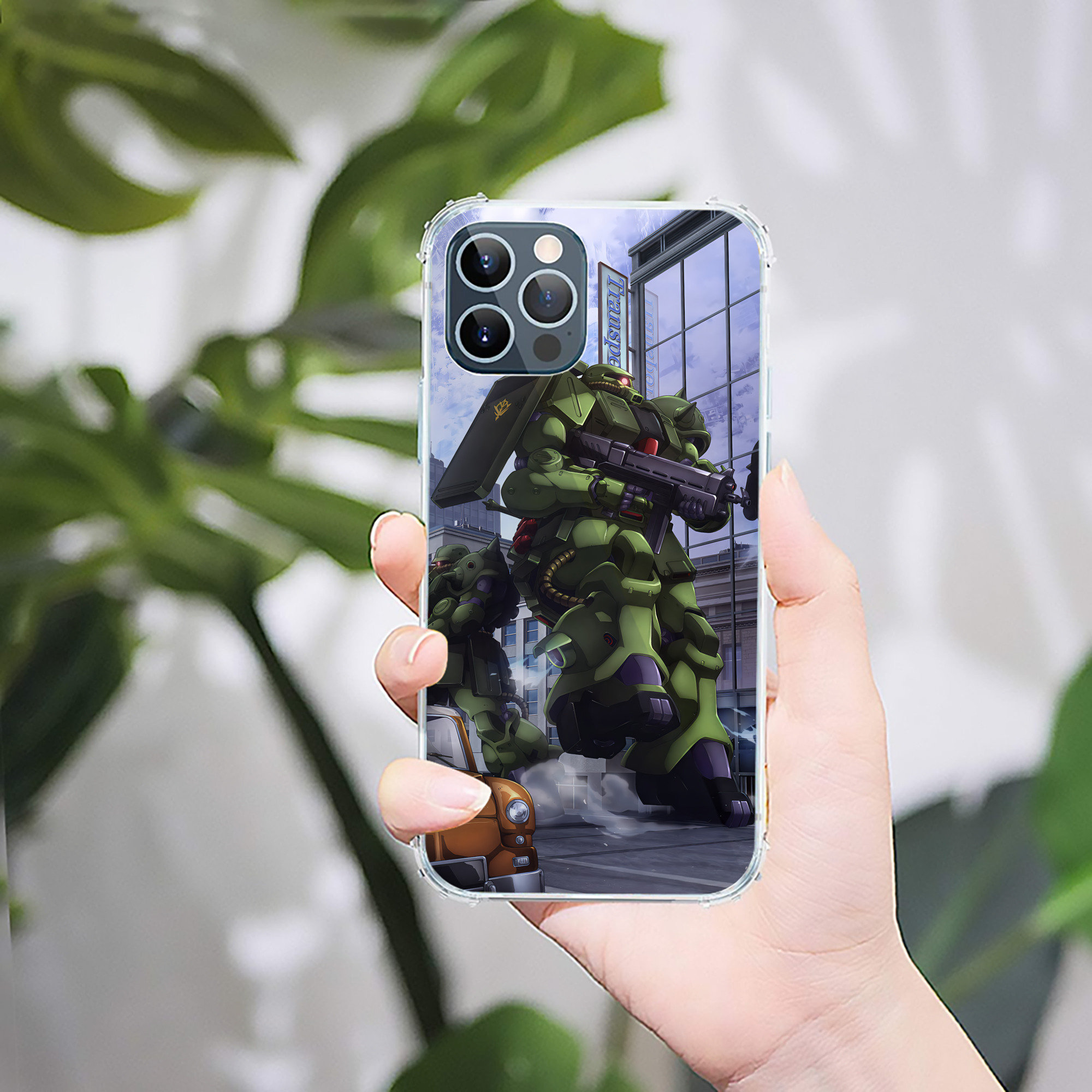 （画像用） 機動戦士ガンダム Mobile Suit Gundam 【iPhone 12シリーズ対応】透明スマホケース（クリアソフトケース）